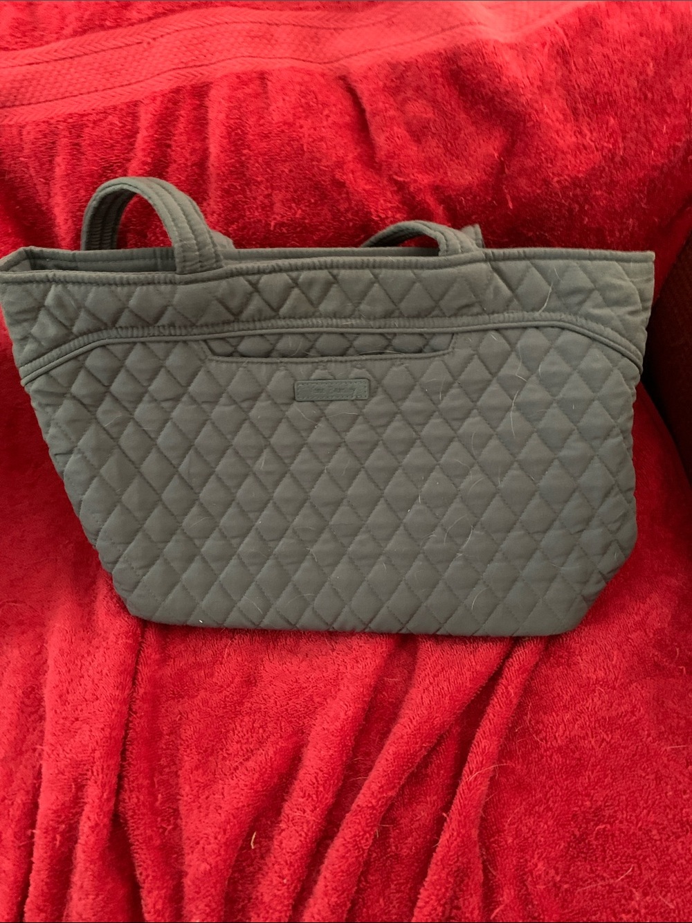 Vera Bradley Quilted Tote in Gray
